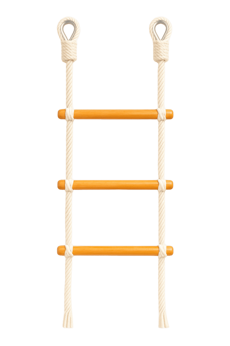 escalera de red con cabo