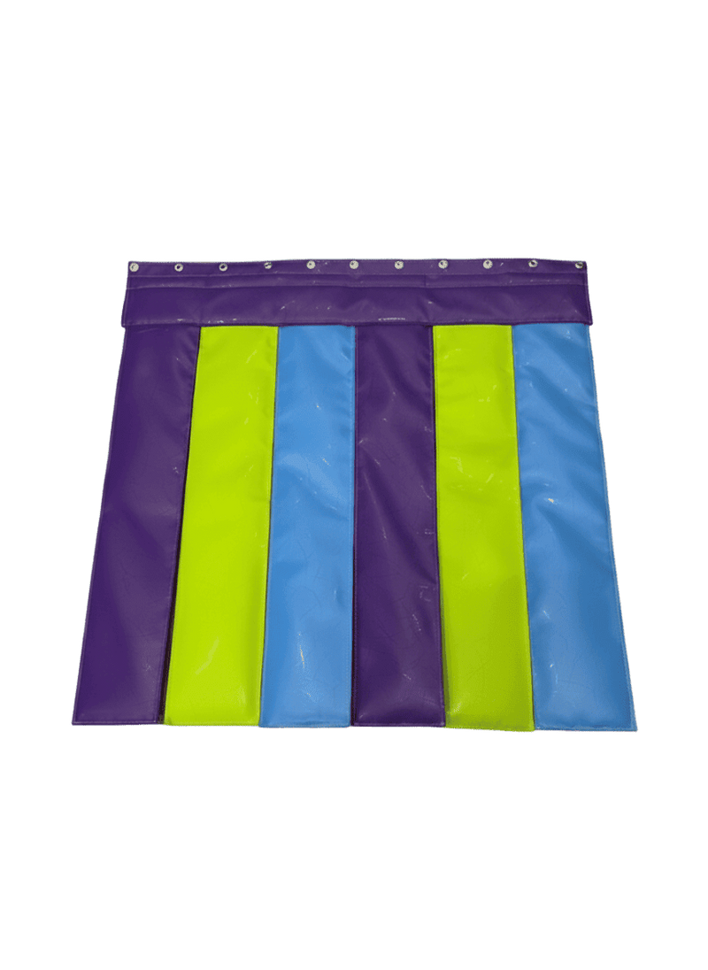Cortina infantil de tiras PVC para parques de bolas
